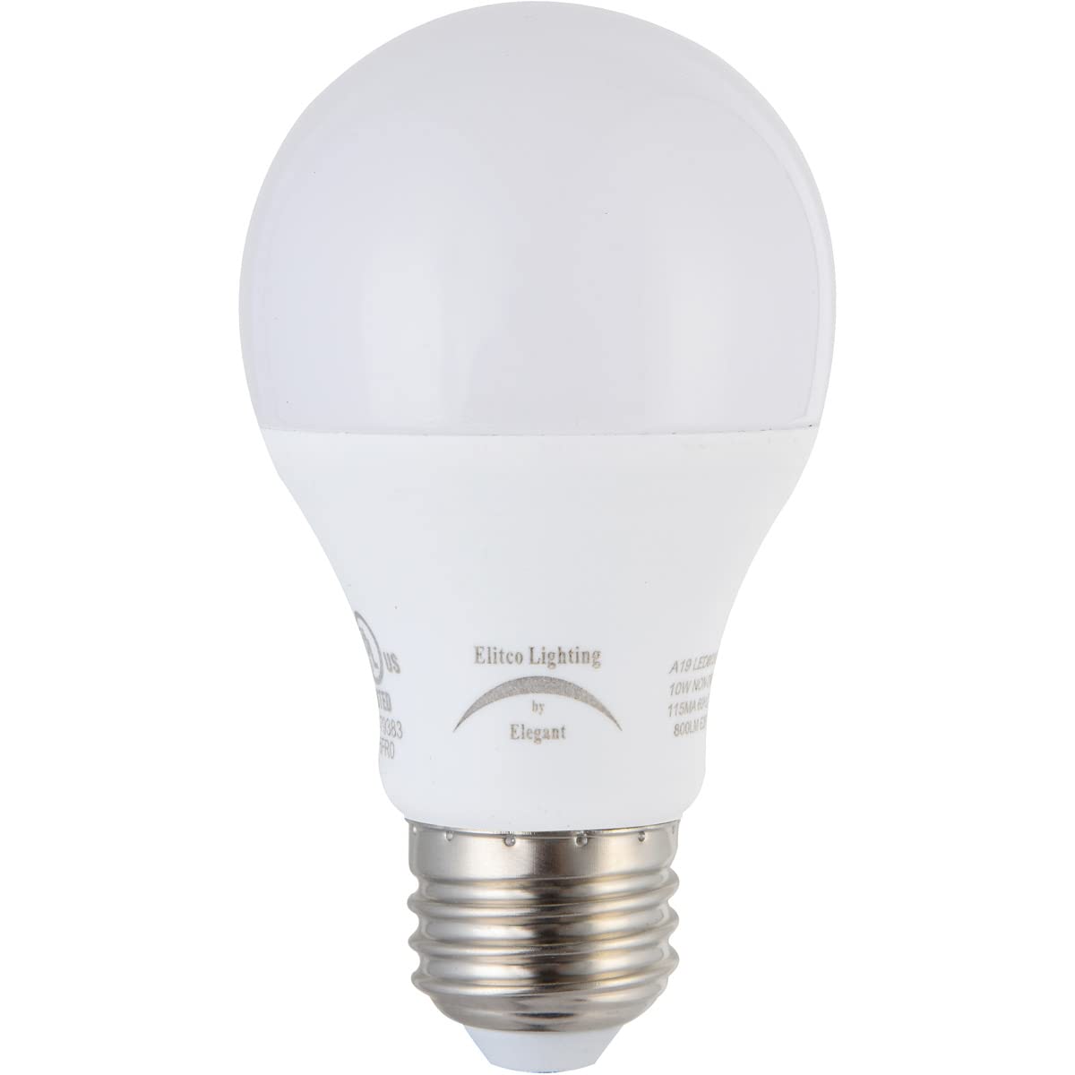 Elitco Lighting Raedyn 2700K LED Nostalgic A19 Light Bulb in White (Set of 6)