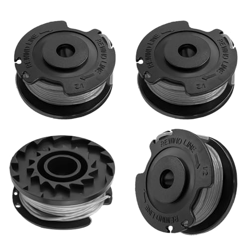 4 PCS Bobina y línea para desbrozadora,Carretes para Cortadora,carretes de doble alimentación automática de repuesto compatible con Bosch easygrasscut 23, 26, 18, 18-230 23/26 sl