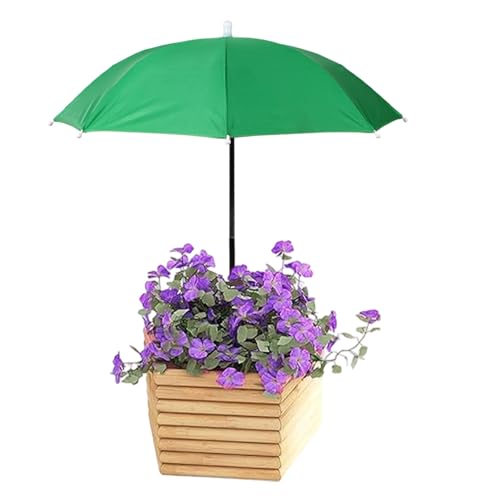 Lyreh Réglable Parapluie pour Plantes, Imperméable Parapluie Jardin avec Tiges en Fer et Piquet en Forme H Protection Solaire Extérieure pour Plantes Pot Légumes Fleurs (Vert)