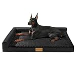 Patas Lague Orthopedic Dog Bed for Large Dogs, Waterproof L Shaped Large Pet Sofa Beds with Removable Washable Cover, Soft Comfortable Pet Couch Mat with Nonskid Bottom, 36''X24'' Black
