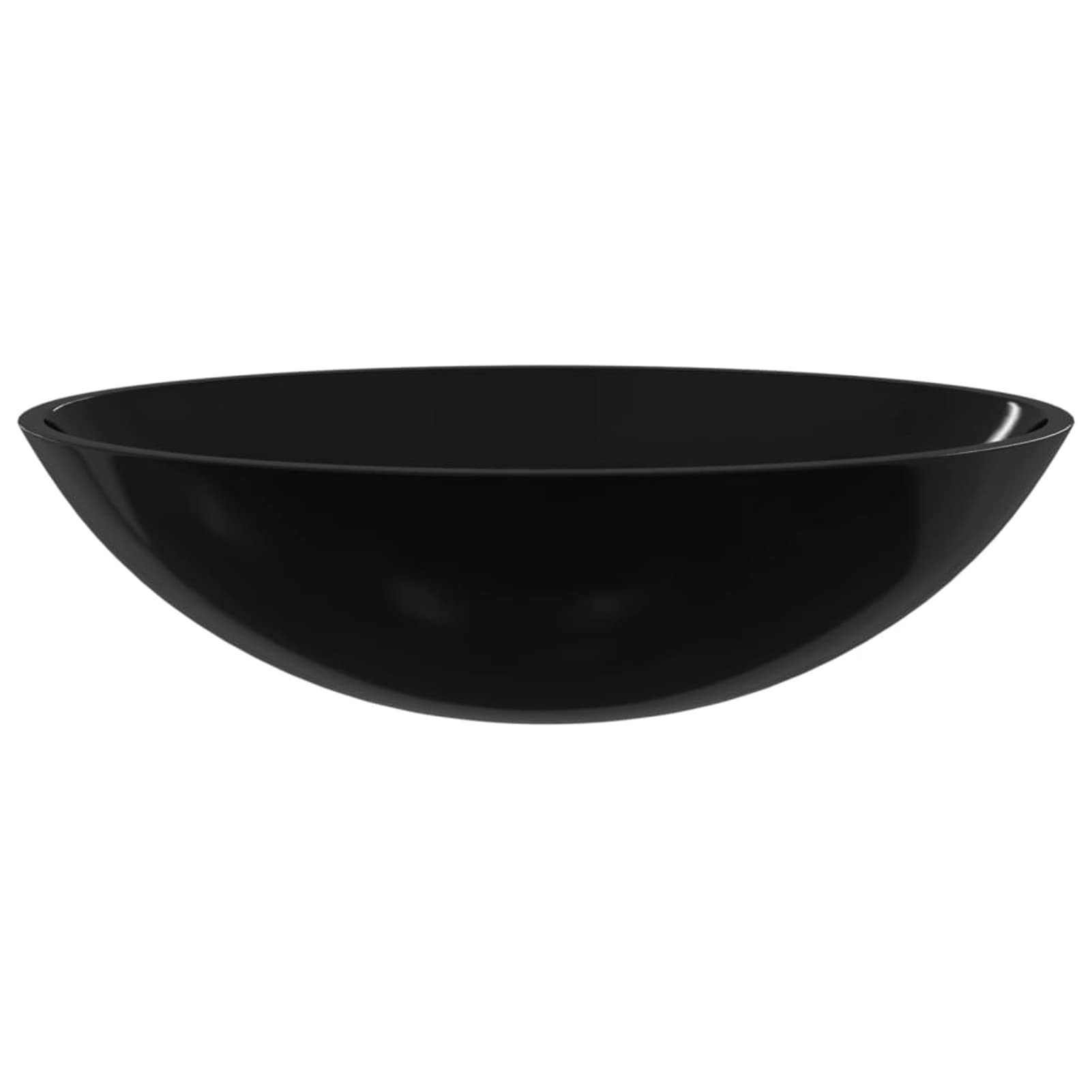 Umywalka szklana 50 x 37 x 14 cm czarna, zlew na naczynia, blat ceramiczny T O P umywalka łazienkowa, szklista chińska szatnia umywalka do toalety, łazienki, szafka pod umywalkę