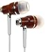 Symphonized Nrg Premium Wood Noise-Isolating Headphones with Mic, White