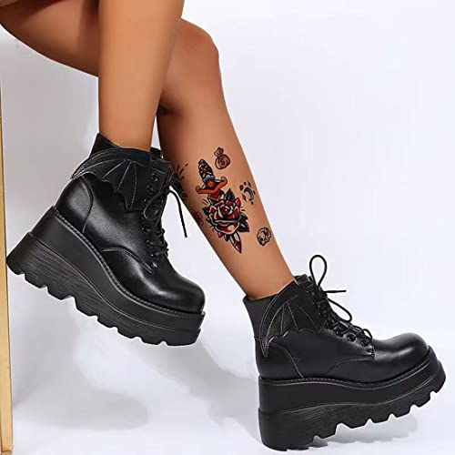 Image of Ulalaza Women Mary Jane Dress Pumps Lolita Shoes Cute Platform Gothic Double Ankle Strap Round Toe Chunky Heel Uniform Pumps Shoes Perfect for School Party Business Work Dance Date Night Club