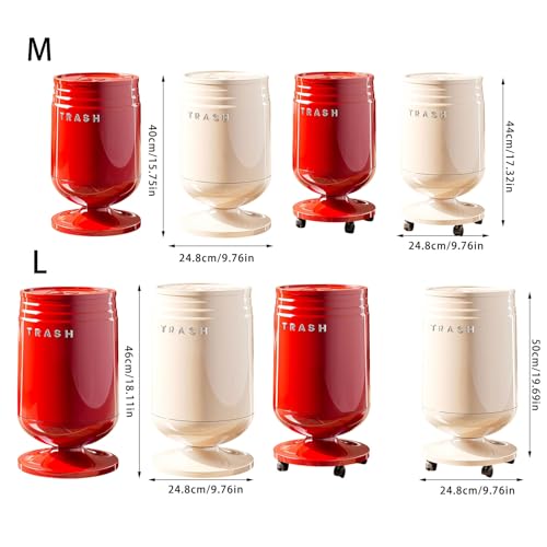 Caneca de basura con ruedas y diseño portátil para cocina miniatura 5