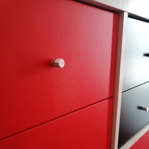 Papier peint rouge imperméable pour protéger et masquer les défauts d'un meuble - 4