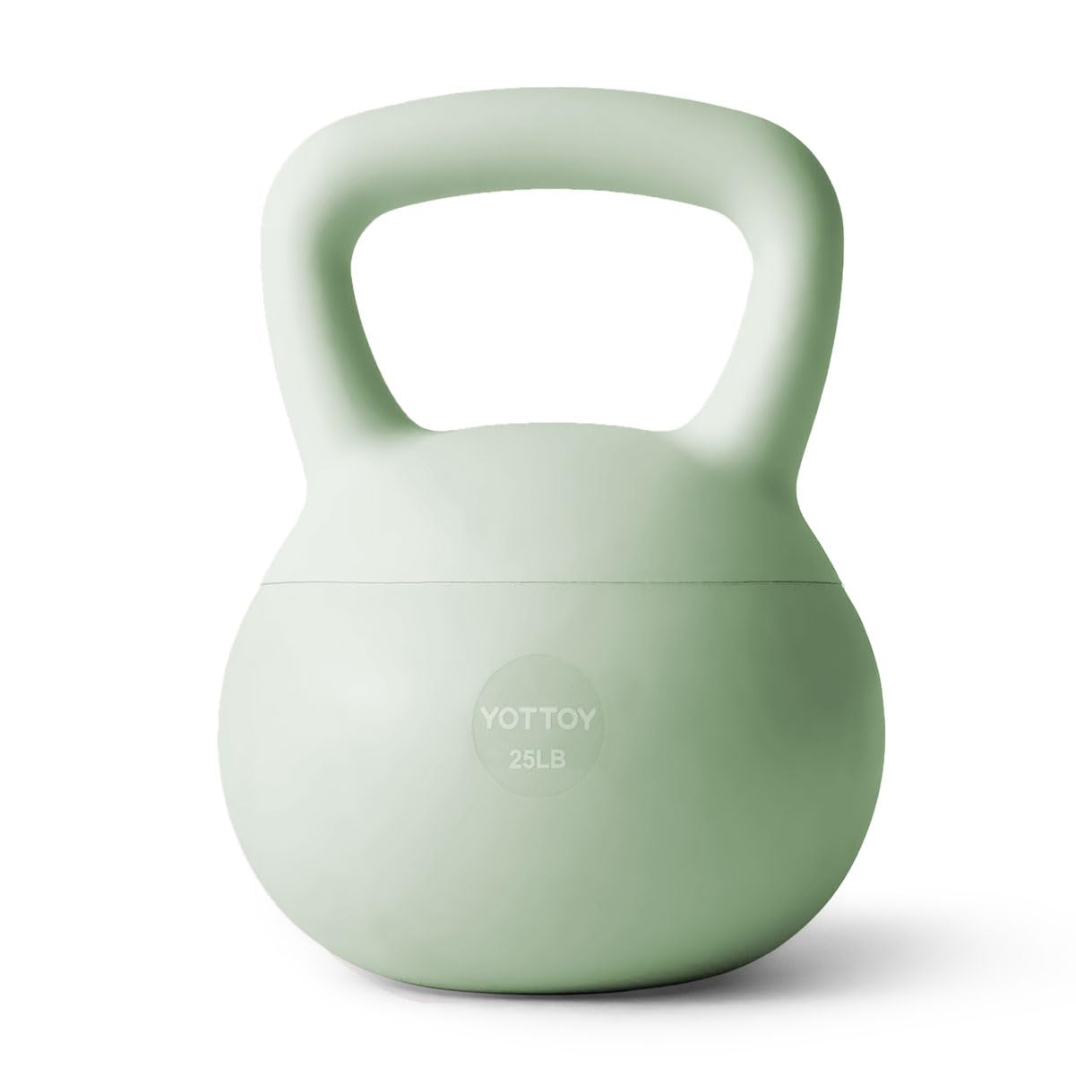 YOTTOY Soft Kettlebell,Kettlebell Anti-Slip Grip Weight for Home Workouts, Kettlebells Set Strength and Safety Guaranteed (Green, 25 LB)