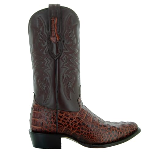 Image of Soto Boots Men's Gator Tail Print Cowboy Boots, Exotic Print Men's Cowboy Boots, Western Boots For Men H7006