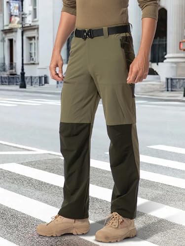 yeyity Wanderhose Herren Outdoor Hosen Robust Atmungsaktiv Langlebig Trekkinghose Cargo Arbeitshosen Männer zum viele Outdoor-Aktivitäten (6237,Amy Grün,M)