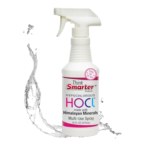 Think Smarter Products HOCL All-Purpose Cleaner with Hypochlorous Acid, All-Natural Surface Cleaner, & Skin Hydrator 16fl oz Clear Spray
