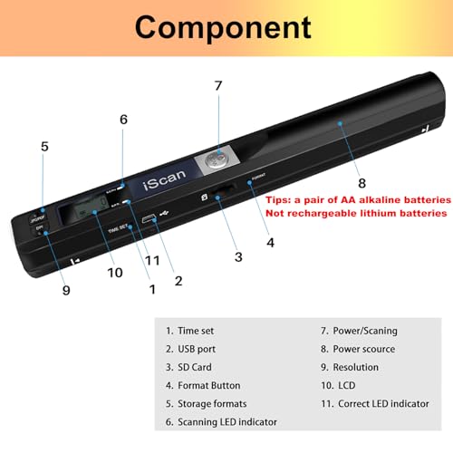 Scanner portable A4 pour numériser des livres et documents sans ordinateur, format PDF direct - 3