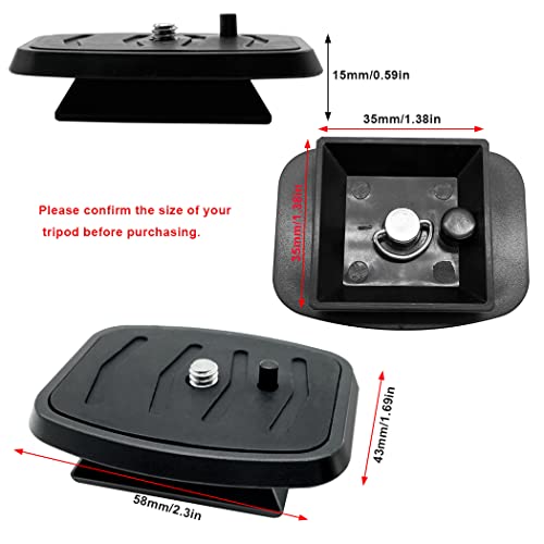 Ioualey 2 Pack 35 Mm Tripod Quick Release Plate Camera Tripod Mount Adapter, Qr Release Camera Mounting Tripod Ball Head Parts Replacement For Quantaray Sunpak Slik Walmart Targus Tg-P60T Qr-57 Qb-4W #TOP1