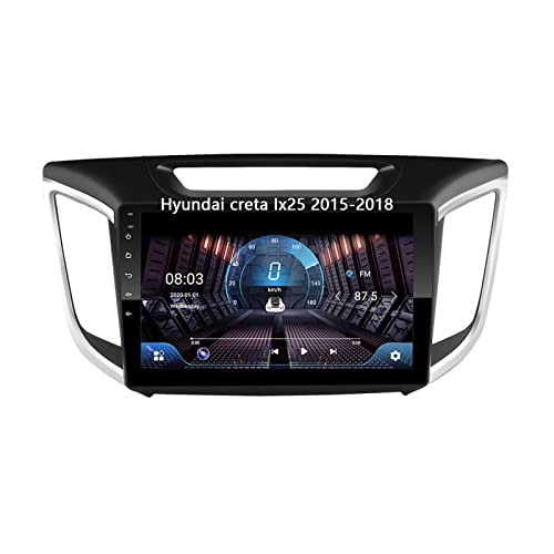 Android 10 Autoradio Doppel Din mit 10 Zoll Touchscreen Multimedia Für Hyundai creta Ix25 2015-2018 Autoradio Bluetooth mit Rückfahrkamera & Lenkradfernbedienung Freisprecheinrichtung ( Color : 4G+WIF