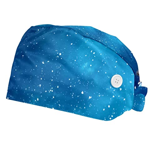 Casquette pour hommes femmes anti-sueur chapeaux de travail mignons Noël bleu 2x