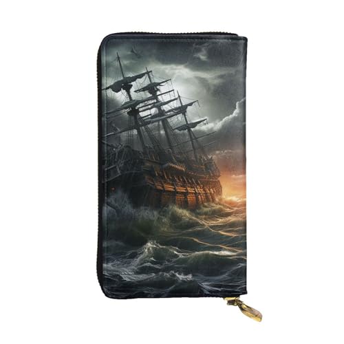 Portefeuille long motif bateau effrayant pour vos voyages et sorties