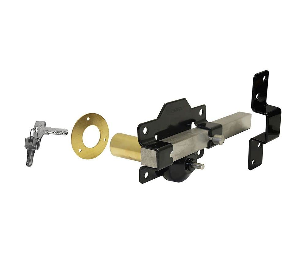 Perry Single Locking Long Throw Lock 70Mm No.1126 With Elongated Keep & Stainless Steel Bar (A4/316) - Keyed Alike