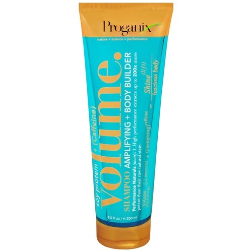 Proganix Volume Shampoo, Soy Protein + (Caffeine) 8.5 fl oz (250 ml) (Pack of 3)