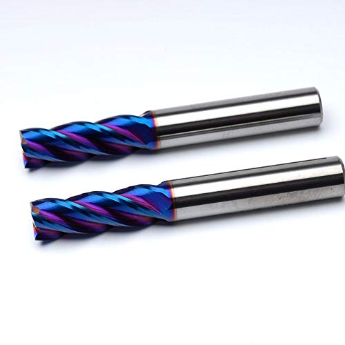 Fresa vertical CNC de acero al tungsteno HRC65 8 mm y 4 filos (3(5pcs)