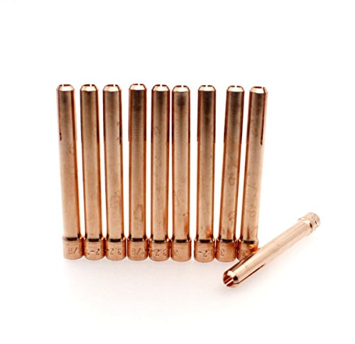 WIG-Schweißzange 10N25, 1/8 Zoll & 3,2 mm, entworfen für Taschenlampe WP-17/18/26, 10 Stück