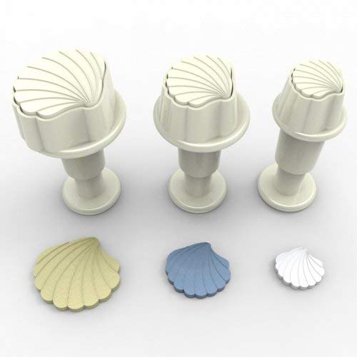 Mini Midye Basmalı Enjektörlü Kurabiye Kalıbı 3 Parça