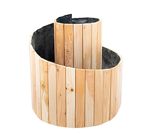 WESTMANN Kräuterschnecke aus Holz – Kräuterbeet für Garten, Terrasse und Balkon – Holz- & Frühbeet zum Bepflanzen von Kräutern oder Blumen – Blumenkasten für Hobbygärtner - 55x55x74 cm (BxTxH)