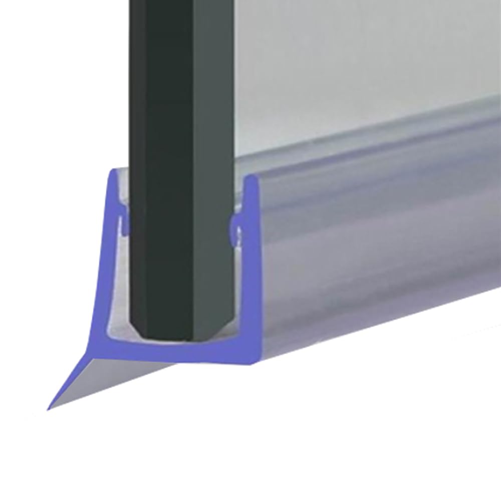 Shower Seal for Screens, Doors or Panels | Fits 6, 7 or 8mm Glass | Rigid 45° Deflector | 90cm, 140cm or 2m Long | FIN020 (25mm Sample)