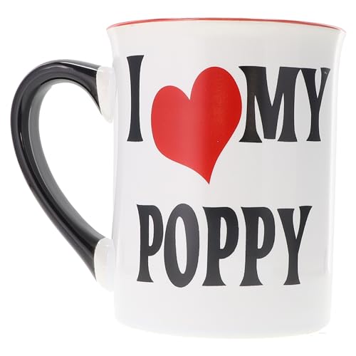 Cottage Creek Ceramic Coffee Cups |16oz. Large I Love My Poppy Mug | Ideal Gift for Grandpa, Papa, and Dad for Father's Day, Birthday, or Christmas | Poppy Coffee Mug for Home Decor, Kitchen Decor