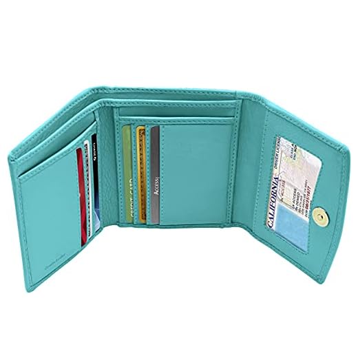 Access Denied REAL LEATHER Small Wallets For Women - Compact Ladies Credit Card Holder With Coin Purse RFID Holiday Gifts For Her