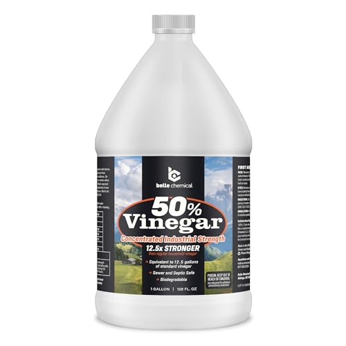 Image of Belle Chemical 50% Pure Concentrated Vinegar - 125x Stronger - Indoor and Outdoor Cleaner (128 Fl Oz)