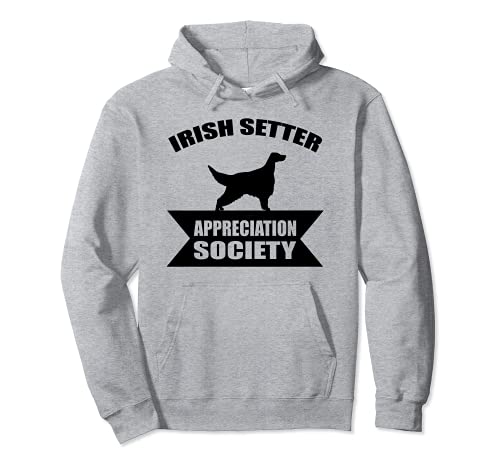 Irish Setter Dog Pullover Hoodie, Grey