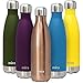 MIRA 17 Oz Stainless Steel Vacuum Insulated Water Bottle | Double Walled Cola Shape Thermos | 24 Hours Cold, 12 Hours Hot | Reusable Metal Water Bottle | Leak-Proof Sports Flask | Rose Gold