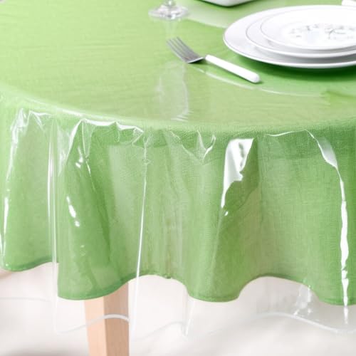 BNYD Clear Plastic Tablecloth Protector, Table Cloth Vinyl (70" Round) - Image 4