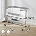 Cowiewie Bassinet Bedside Sleeper, Portable, Breathable, Adjustable Baby Bedside Bassinet for Peaceful Nights, Light Grey