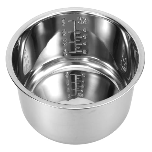 Hemobllo Olla Interior Inoxidable para Olla Eléctrica Recambio Resistente y Antiadherente para Cocina de Inducción para Cocinar Arroz Sopas y Pasteles