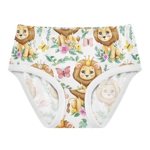 Joisal Fun Toddler Girls Underwear 2t Cotton Panties for Girl Cute Lions Crowns Flower Kids Undies Briefs