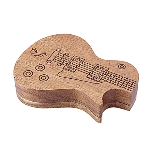 Boîte de médiators en bois noble plectre fait main en essence de haute qualité pour guitariste