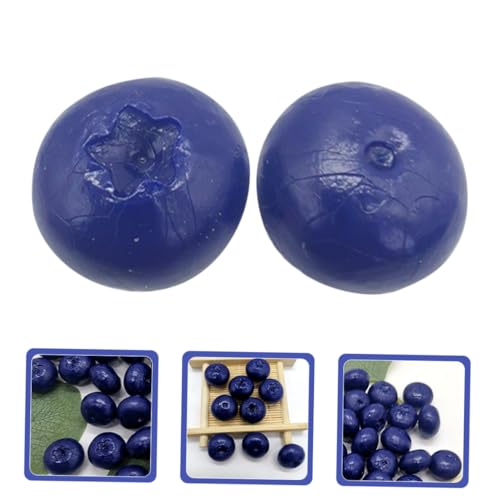 Unomor 80 Pcs Blueberry Model Layout Scene Decor Simulation Blueberries Decor Artificial Blueberries Decors Simulation Fruit Lifelike Artificial Fruit Simulation Blueberries Model