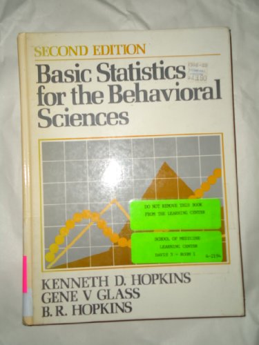 Basic Statistics for the Behavioral Sciences 0130694029 Book Cover