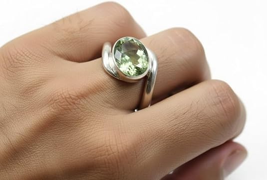 Image of 55Carat Choose Your Color Natural Gemstone Silver Statement Rings for Gift Corssover Style Size 5 to 12