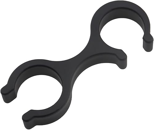 Miniatura 3 de Bastón de senderismo al aire libre con hebilla de plástico negro, protector de punta de repuesto para nieve y barro, accesorios antideslizantes