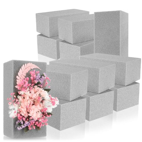 com-four® Composition Plug-in 12x pour Arrangements Floraux - Mousse Plug-in Mousse Florale - éponge conçue pour Mariage et Anniversaire
