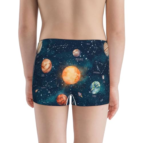 Boys' Cotton Boxer Brief Soft Underwear-Solar System And Planets3
