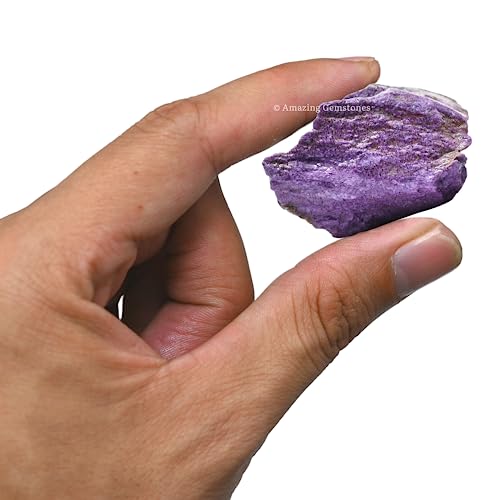 Image of Amazing Gemstone 2 Pieces Stichtite Raw Crystals and Healing Stones, Natural Rocks for Tumbling and DIY Raw Stones and Crystals