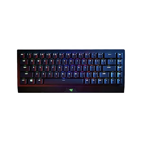 Razer BlackWidow V3 Mini HyperSpeed (Yellow Switch) – Kabellose 65% Mechanische Gaming Tastatur (Geräuschlose Mechanische Switches, Bluetooth, USB-C) QWERTZ DE-Layout | Schwarz