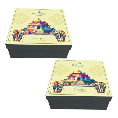 x BARIKIYAN - The Royal Echoes Premium Gift Box for Return Gifts, Personal & Corporate Gifting, Invitations | Designer Keepsake for storing home/office items - Large (Pack of 2)