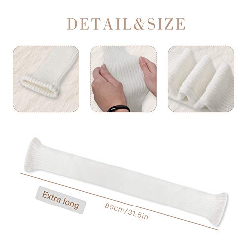 Thigh Highs Leg Warmers for Women Over Knee High Crochet Extra Long Socks3