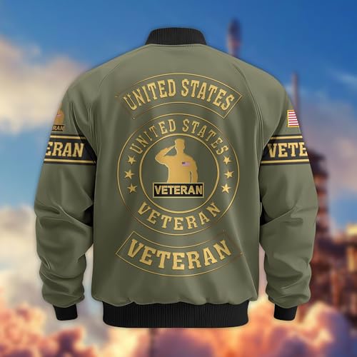 Veterans Jackets Military Bomber Jacket Men Patriotic Jacket Veteran Gifts Veterans Coat Mens Winter Jacket Veteran3