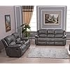 Betsy Furniture 2PC Bonded Leather Recliner Set Li...