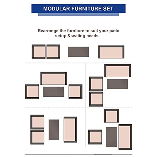 Bptd 4-Pieces Outdoor Furniture Set All Weather Pe Wicker Rattan Chairs Set Conversation Set With Coffee Table And Chair Set For Backyard Garden Porch Poolside (Dark Blue) #TOP5