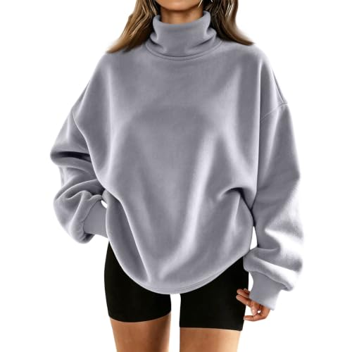 Mock Neck Oversized Sweatshirts for Women Pullover Tops Tops Street - image 1
