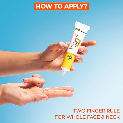 Garnier Vitamin C Daily UV, Invisible Brightening Fluid, SPF50+, Prevents + Corrects Sun Damages, Face & Neck - Image 4